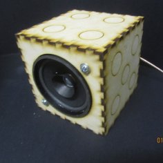 Laser Cut Dice Speaker Box Free Vector