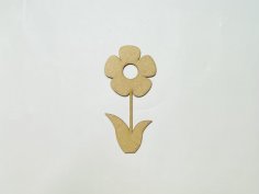 Laser Cut Flower Wood Blank Cutout Free Vector