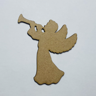 Laser Cut Angel With Horn Wood Cutout Shape Blank Free Vector