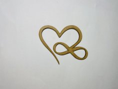 Laser Cut Wood Heart Infinity Craft Shape Cutout Free Vector