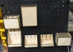 Laser Cut Pegboard Boxes And Bins SVG File