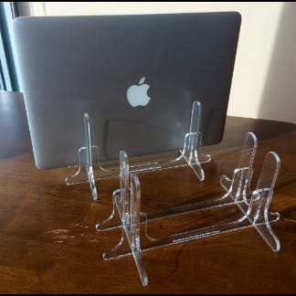 Laser Cut Vertical Laptop Stand DXF File