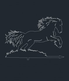 Horse Weathervane DXF File