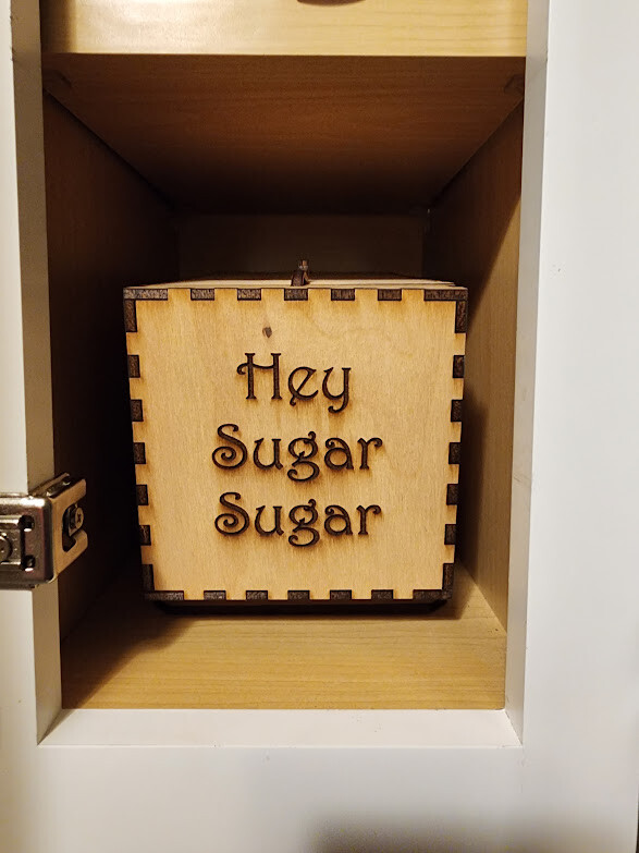 Laser Cut Sugar Cube Dispenser Box SVG File