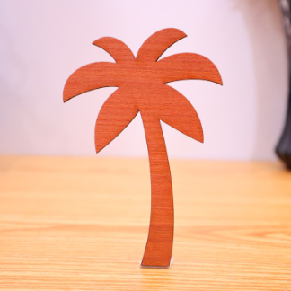 Laser Cut Wood Palm Tree Cutout Free Vector