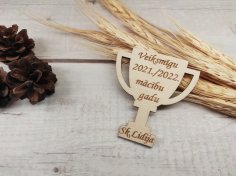 Laser Cut Personalised Wooden Trophy DXF File