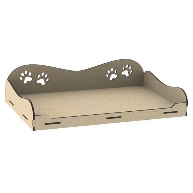 Laser Cut Paw Pet Bed Free Vector cdr Download - 3axis.co - 3D model önizlemesi