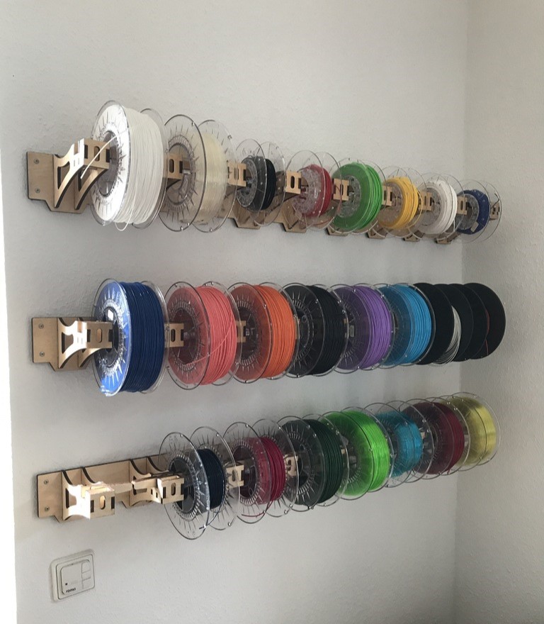 Laser Cut Filament Rack 6mm SVG File Free Download - 3axis.co - 3D model önizlemesi