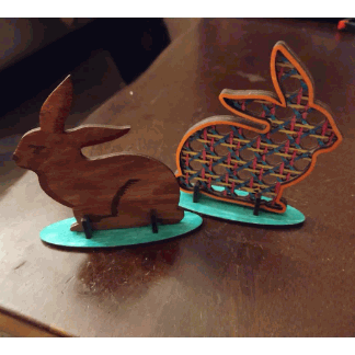 Laser Cut Rattan Easter Bunny SVG File