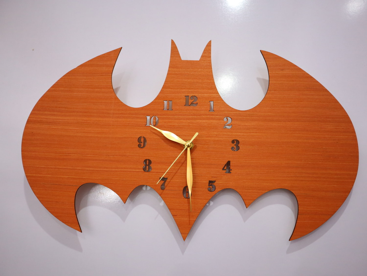 Laser Cut Batman Wall Clock Room Decor Free Vector