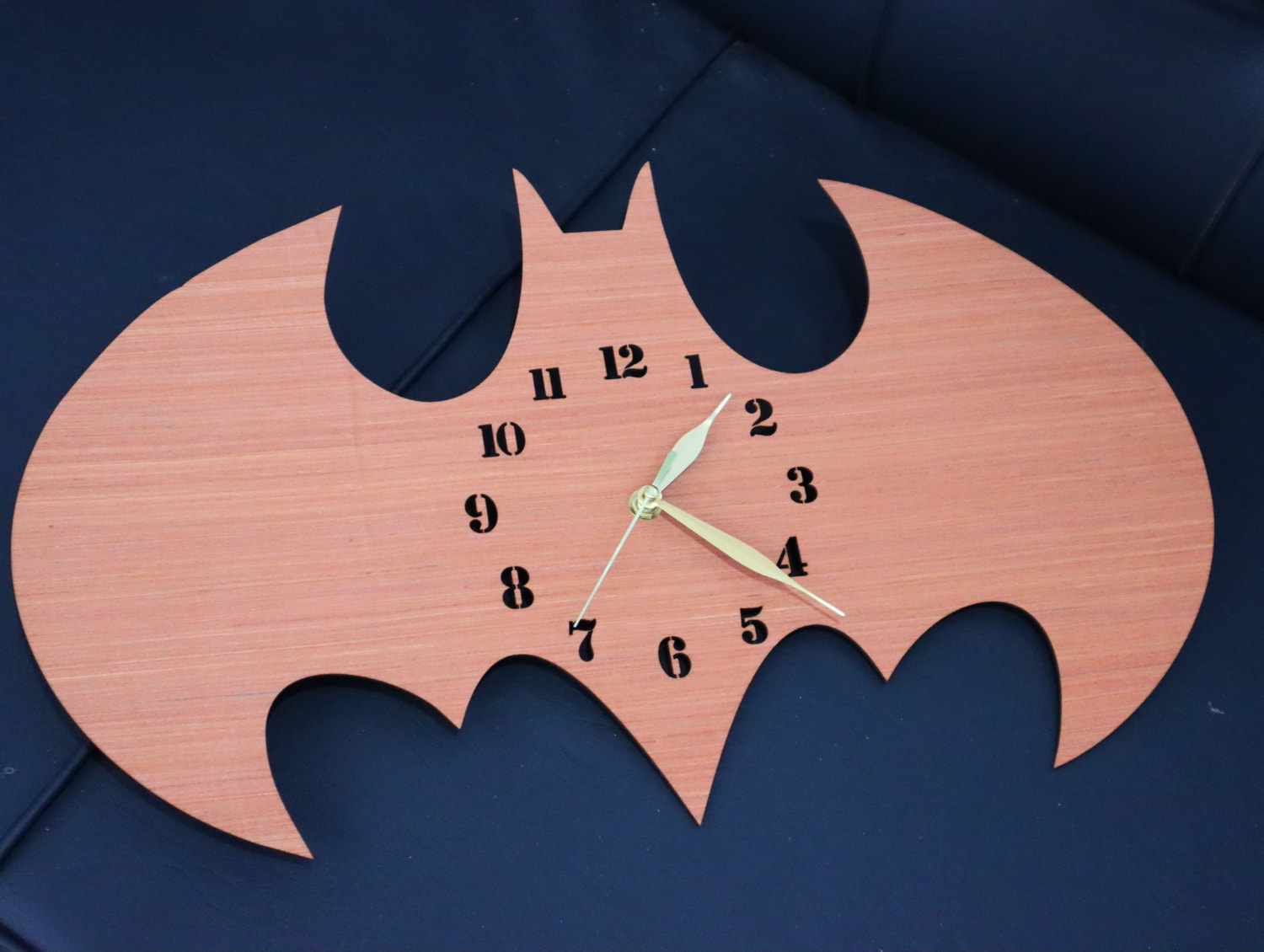 Laser Cut Batman Wall Clock Room Decor Free Vector