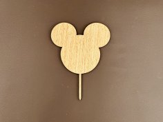 Laser Cut Blank Mickey Mouse Cake Topper Free Vector