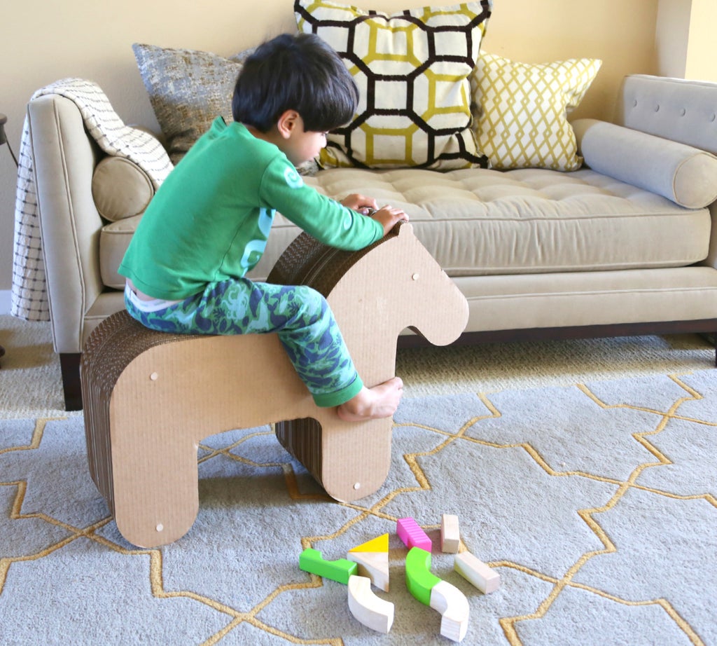 Laser Cut Cardboard Toy Horse Free Vector