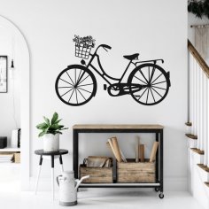 Laser Cut Bicycle Wall Decor Free Vector
