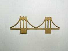 Laser Cut Unfinished Brooklyn Bridge Wood Cutout Free Vector