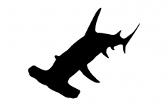 Hammer Head Shark Silhouette dxf File