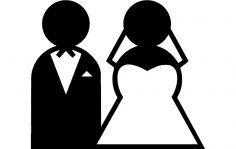 Bride and Groom Clipart dxf File