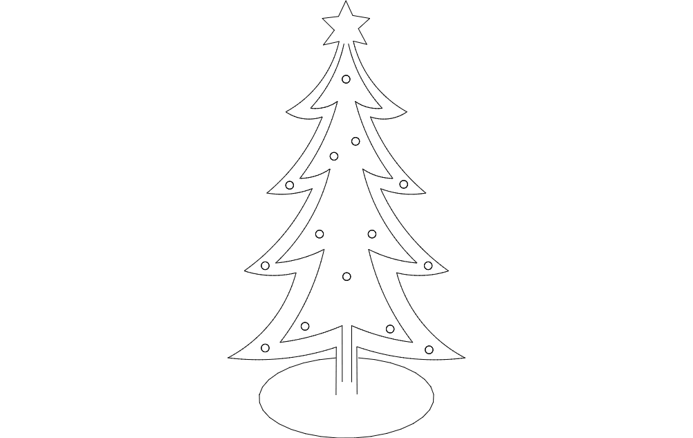 Christmas tree dxf File Free Download - 3axis.co