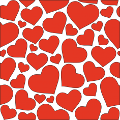 Hearts seamless pattern clipart vector Free Vector