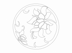 Flowers Round dxf File
