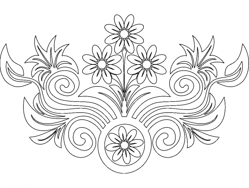 Flower Design Dxf File Free Download 3axis Co