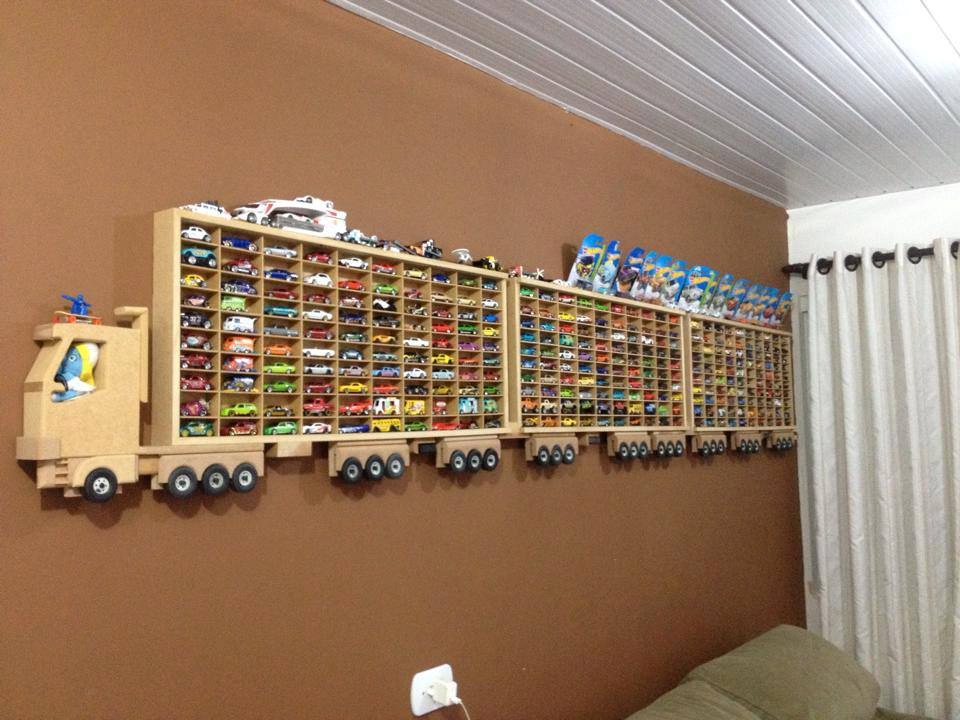 toy car storage shelf