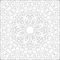 Islamic Ornament Vector Pattern DWG File