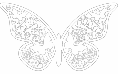 Laser cut Butterfly vector dxf File