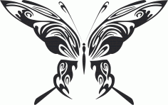 Tribal Butterfly Vector Art 48 DXF File