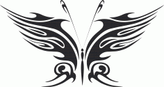 Tribal Butterfly Vector Art 18 DXF File