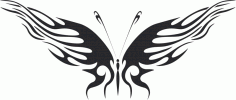 Butterfly vector tattoo DXF File