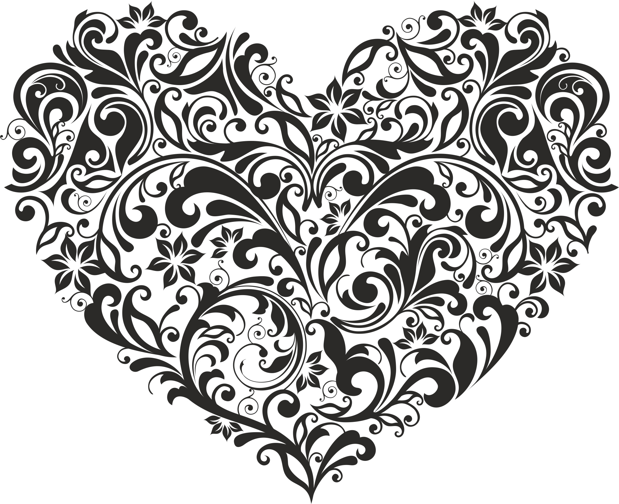 Ornament Heart Free Vector cdr Download - 3axis.co