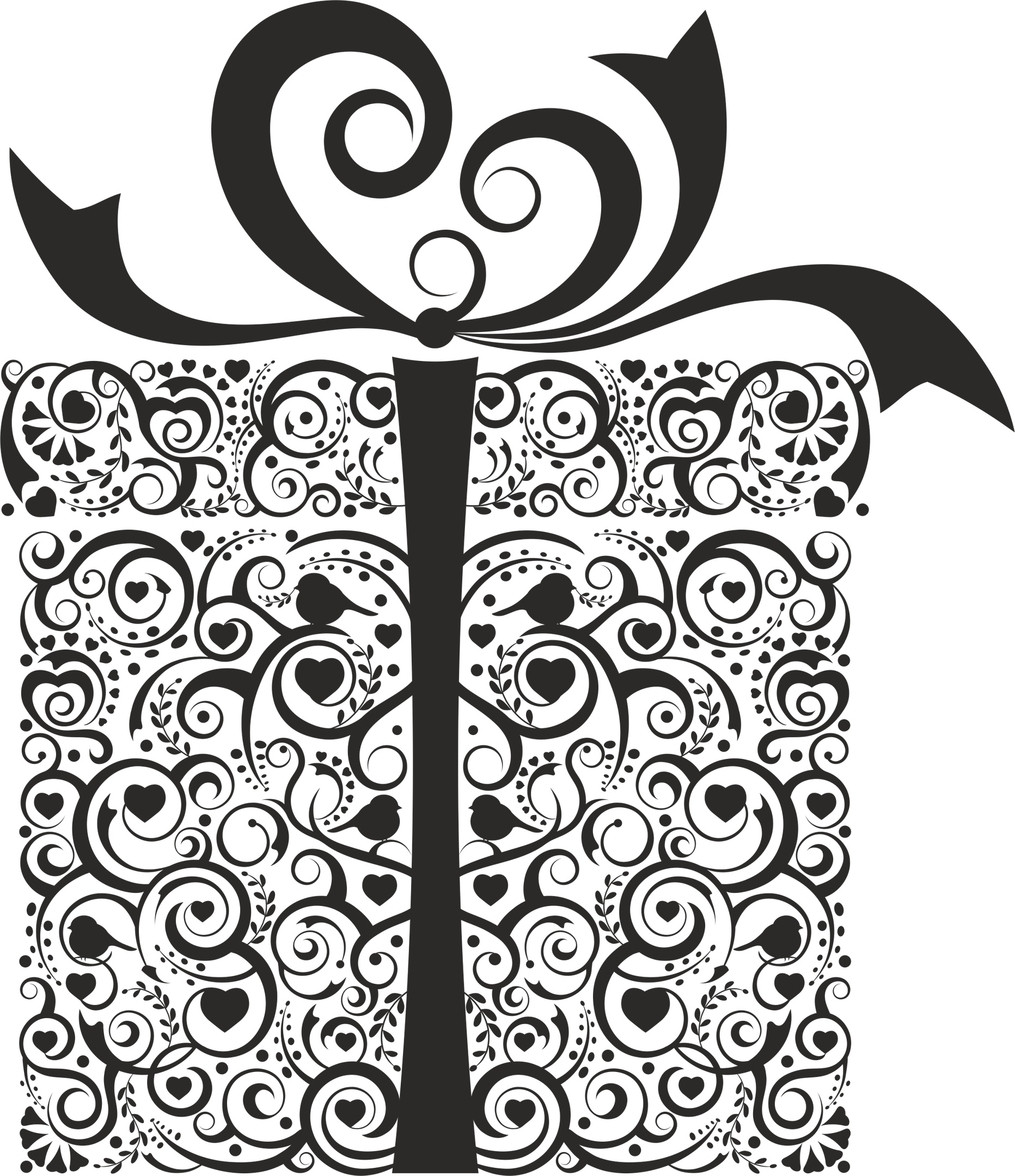 Ornament Gift Box Free Vector cdr Download - 3axis.co