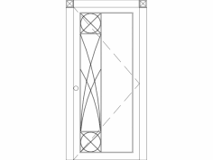 Gorgeous Modern Single Front Door dxf File