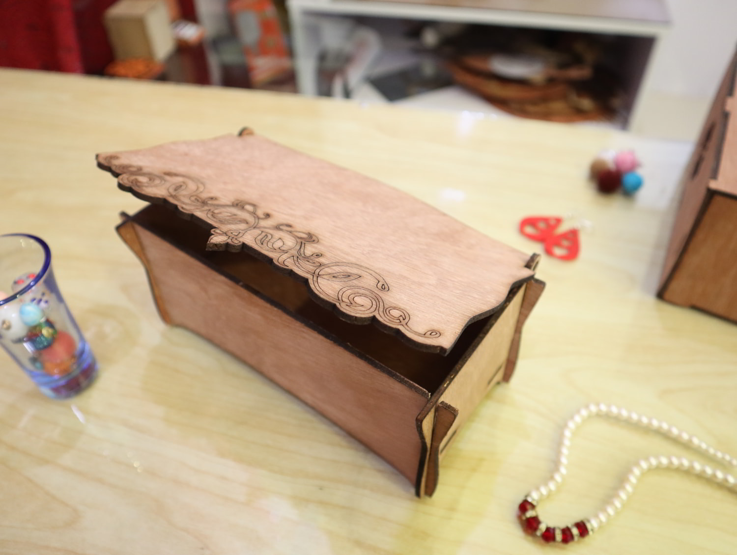 Laser Cut Wooden Box With Lid 3mm Free Vector