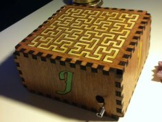 Laser Cut Hilbert Curve Wooden Fractal Music Box Free Vector