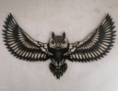 Laser Cut Flying Owl Wall Decor DXF File