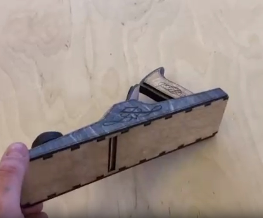 Laser Cut Hand Wood Planer 3D Model Free Vector