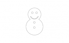 Snowman Icon dxf file