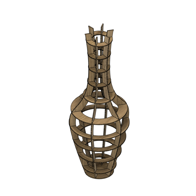 Laser Cut Wooden Design Vase SVG File