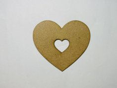 Laser Cut Wooden Heart Cutout Unfinished Wood Heart Shape Free Vector