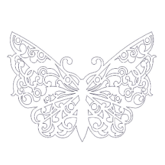 Butterfly Decor DXF File
