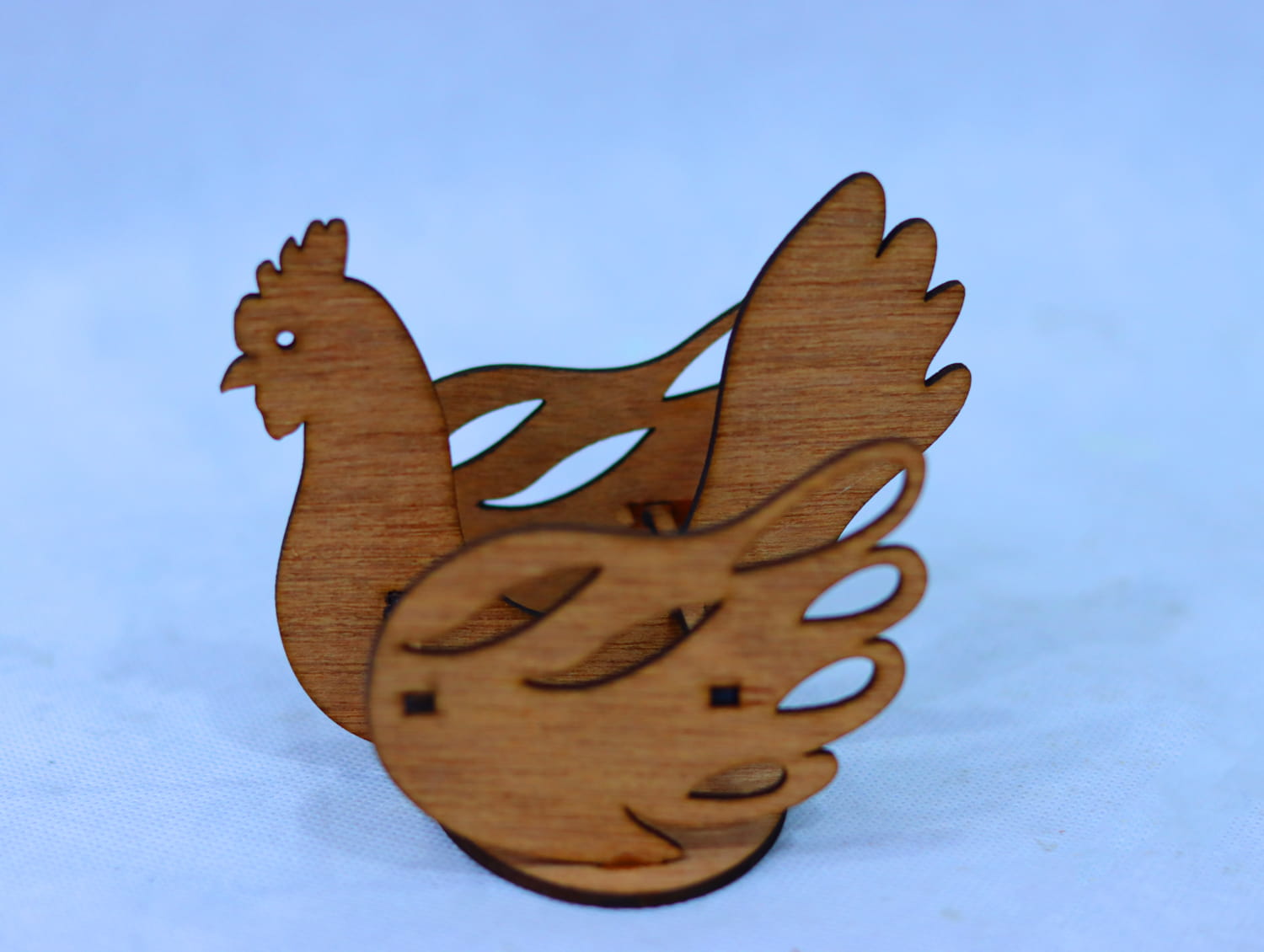 Laser Cut Wooden Easter Chicken 3mm Free Vector