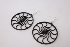 Laser Cut Large Circular Earrings Free Vector