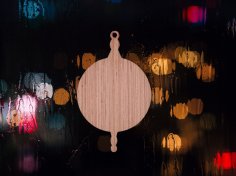 Laser Cut Wooden Christmas Bauble For Crafts And Decoration Free Vector
