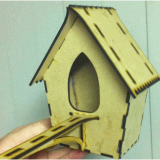 Bird House Laser Cut Free Vector