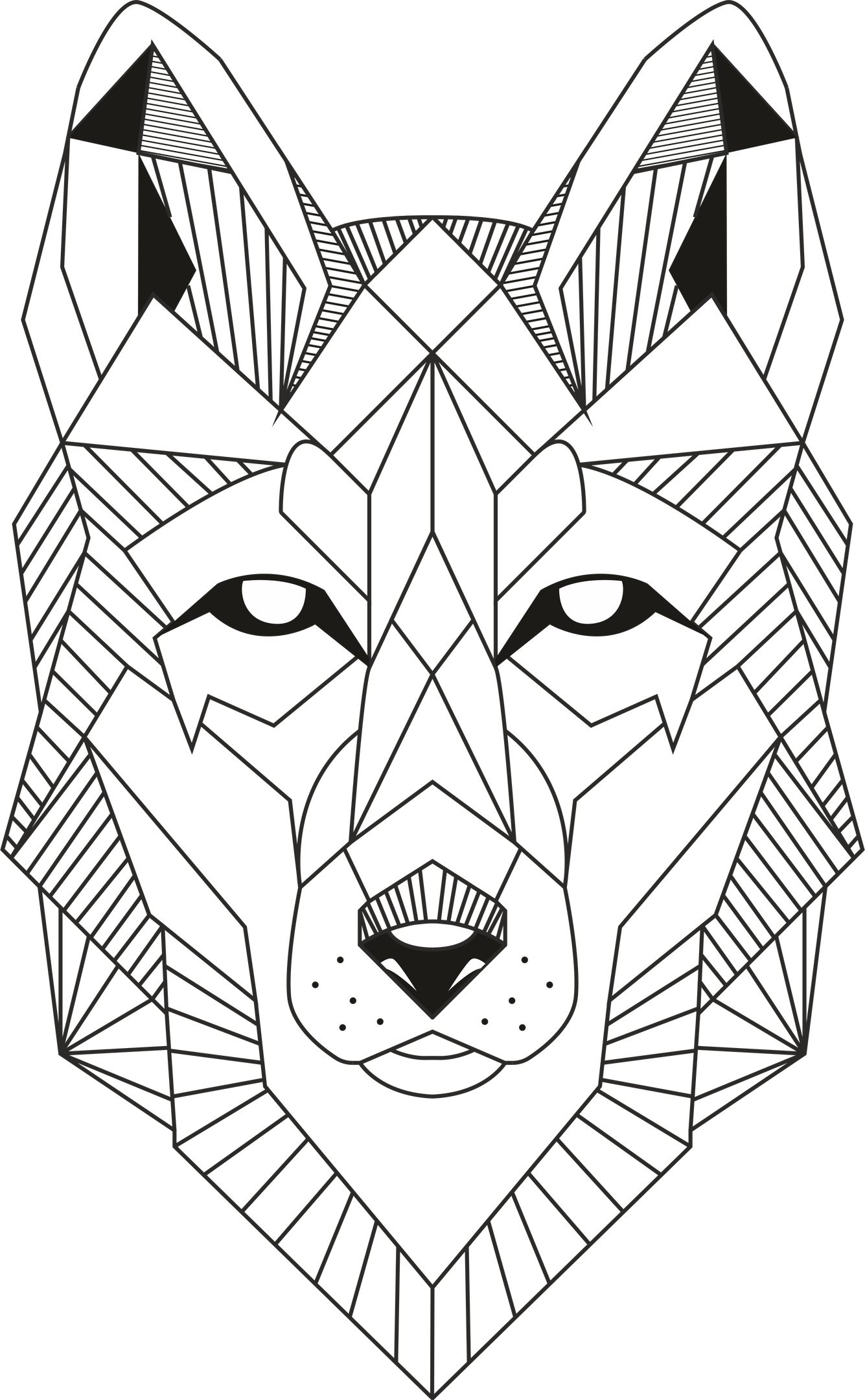 Download Wolf Lineart Free Vector cdr Download - 3axis.co