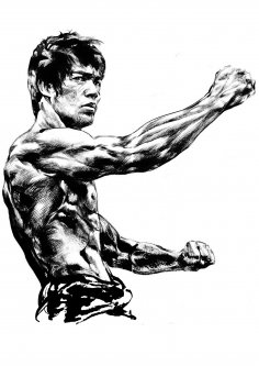 Bruce Lee Vector For Laser Engraving Free Vector