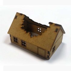 Laser Cut Terrain Town Building Ruins Free Vector