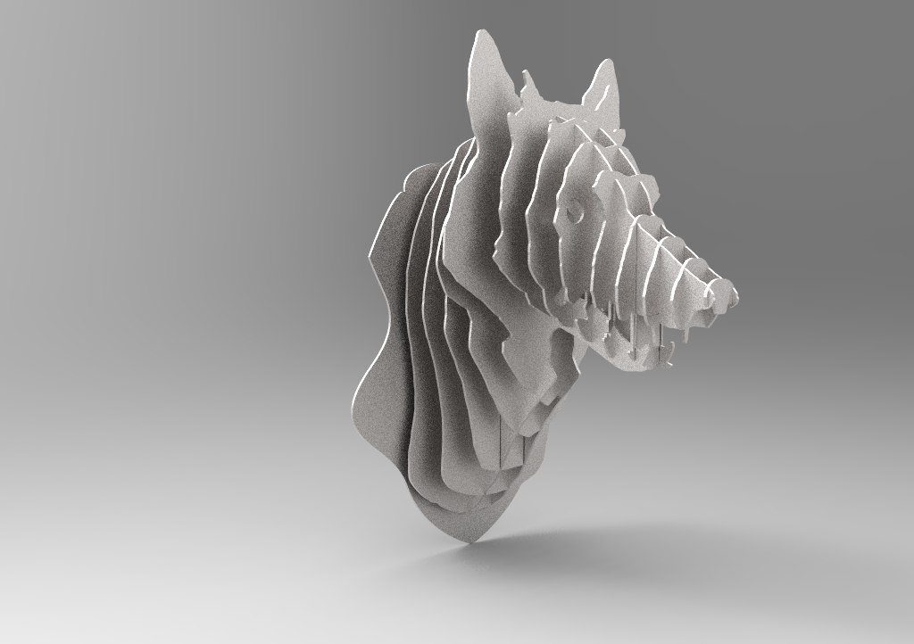Download Laser Cut Wolf Trophy 3d Animal Head Free Vector Cdr Download 3axis Co